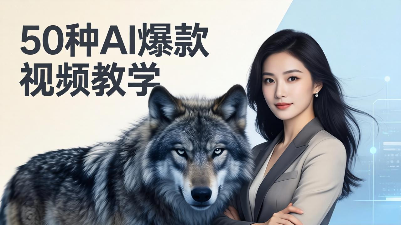 50种AI爆款视频教学：影视级古诗词+治愈萌宠+山海经蛟龙，高阶宝典商业落地-九九网创