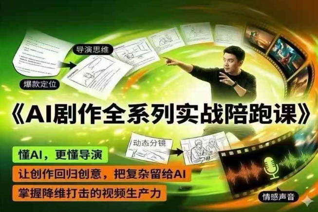 AI剧作全系列实战陪跑课，懂AI，更懂导演，让创作回归创意，把复杂留给AI，掌握降维打击的视频生产力-九九网创