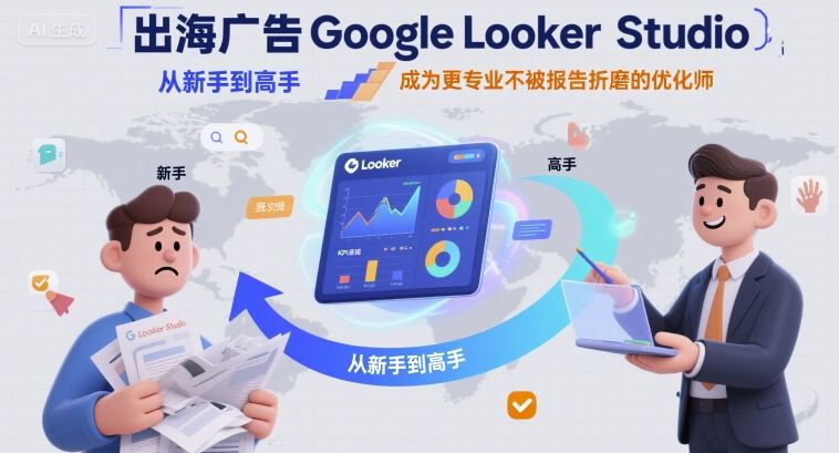 出海广告Google Looker Studio从新手到高手,成为更专业不被报告折磨的优化师-九九网创