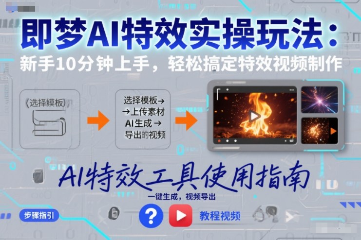 即梦AI特效实操玩法:新手10分钟上手,轻松搞定特效视频制作 即梦AI特效实操玩法:新手10分钟上手,轻松搞定特效视频制作