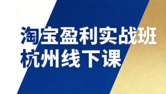 淘宝盈利实战班杭州线下课12月26-28日(音频+字幕)，帮你掌握SOP流程+12门核心技术-九九网创