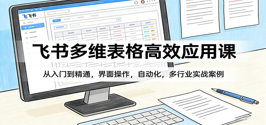 飞书多维表格高效应用课：从入门到精通，界面操作，自动化，多行业实战案例-九九网创