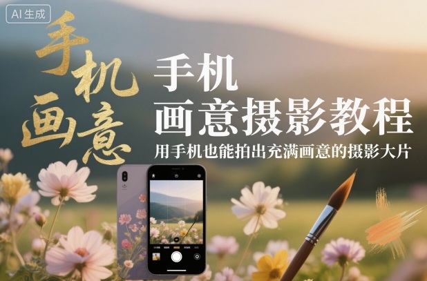 手机画意摄影教程，用手机也能拍出充满画意的摄影大片-九九网创