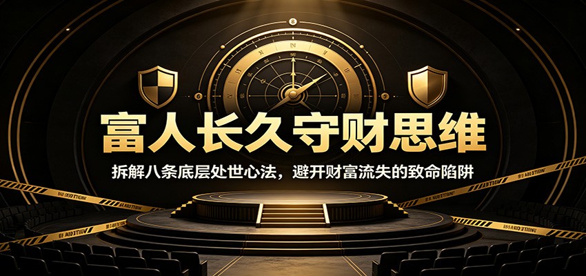 富人长久守财思维：拆解八条底层处世心法，避开财富流失的致命陷阱-九九网创
