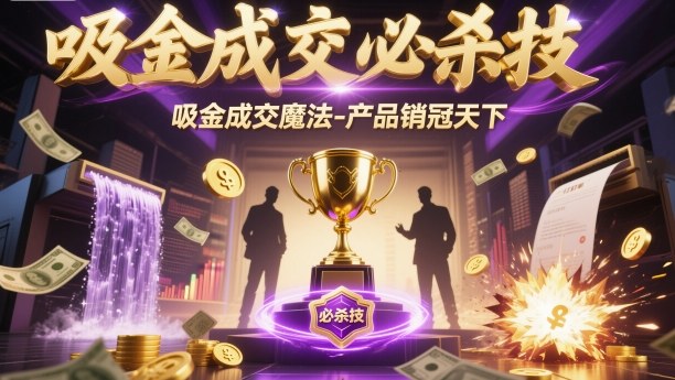 吸金成交必杀技，吸金成交魔法-产品销冠天下-九九网创