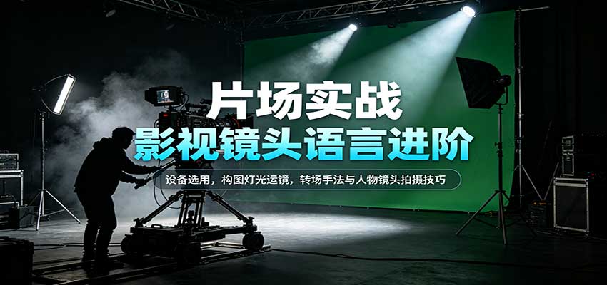 影视镜头语言进阶:设备选用,构图灯光运镜,转场手法与人物镜头拍摄技巧-九九网创