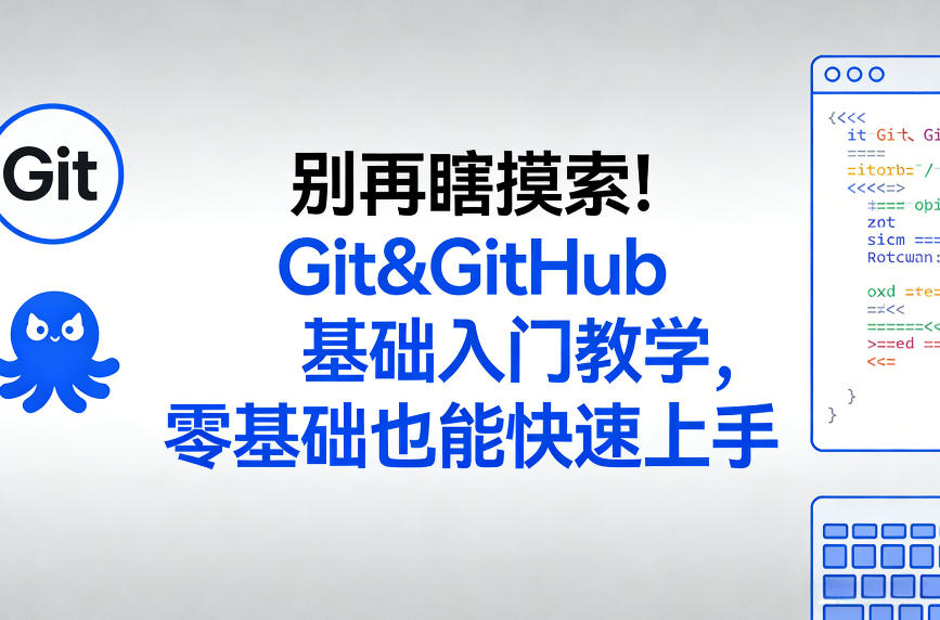 别再瞎摸索！Git&GitHub基础入门教学，零基础也能快速上手-九九网创
