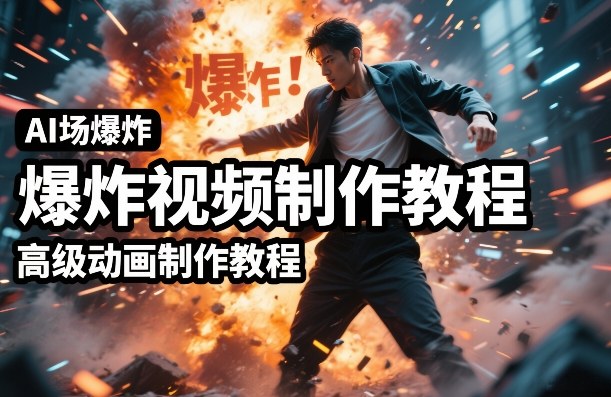 AI场景爆炸视频制作教程,利用人物实拍视频制作出高级的动画特效 AI场景爆炸视频制作教程,利用人物实拍视频制作出高级的动画特效