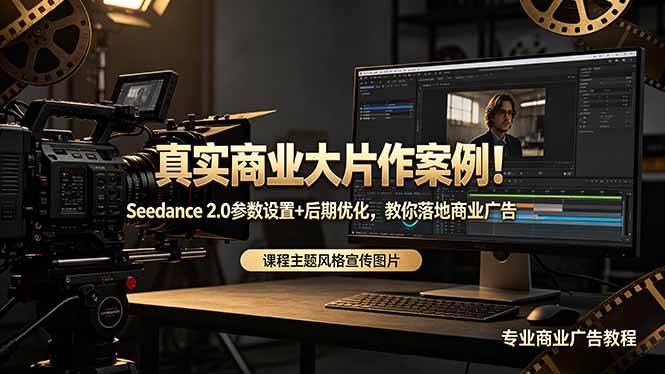 （18484期）真实商业大片作案例！Seedance 2.0参数设置+后期优化，教你落地商业广告-九九网创