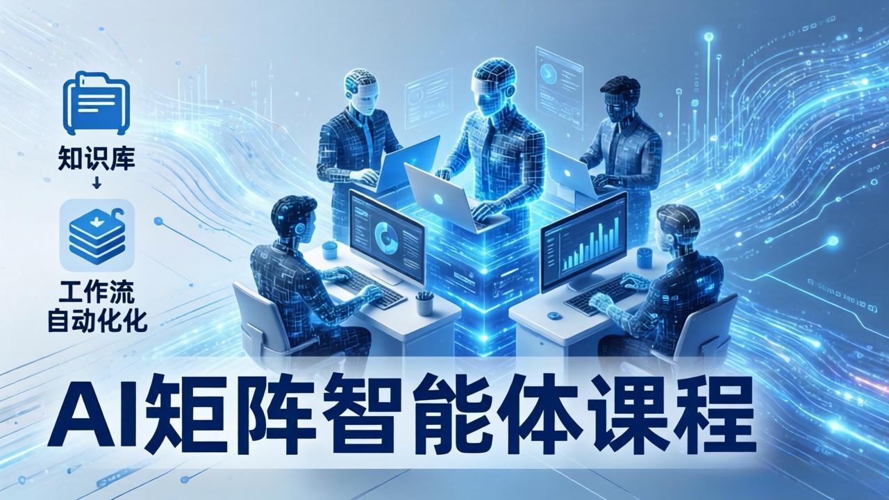 AI矩阵智能体实战：100个数字员工批量生产内容，文本知识库+工作流自动化全搞定-九九网创