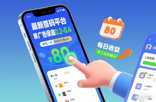 最新首码平台，单广告保底0.2-0.4，单机一天轻松撸80，早入场早賺米【揭秘】-九九网创