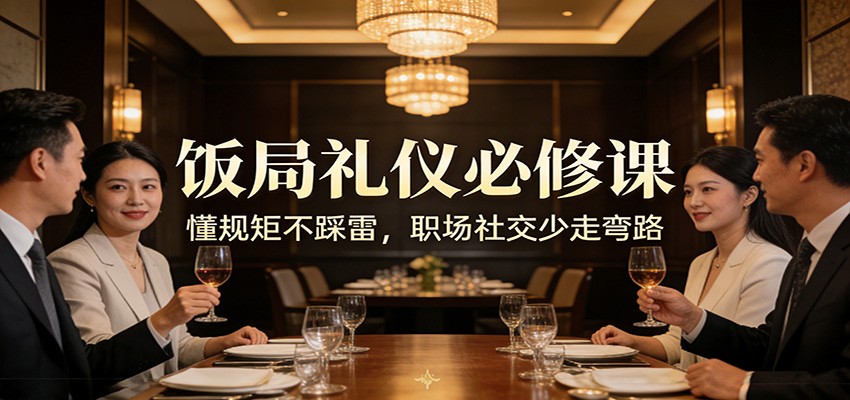 公众号收费文章：《饭局礼仪必修课：懂规矩不踩雷，职场社交少走弯路》-九九网创