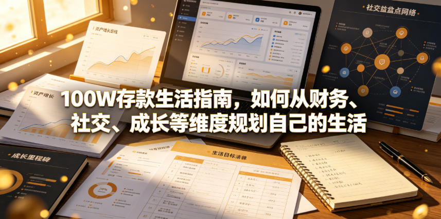 付费文章：100W存款生活指南，如何从财务、社交、成长等维度规划自己的生活-九九网创