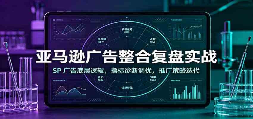 亚马逊广告整合复盘实战:SP广告底层逻辑,指标诊断调优,推广策略迭代-九九网创