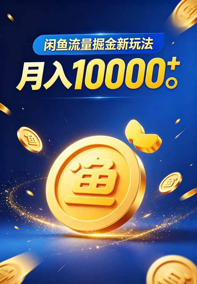 （18471期）闲鱼流量掘金虚拟资料新玩法，月入10000＋-九九网创