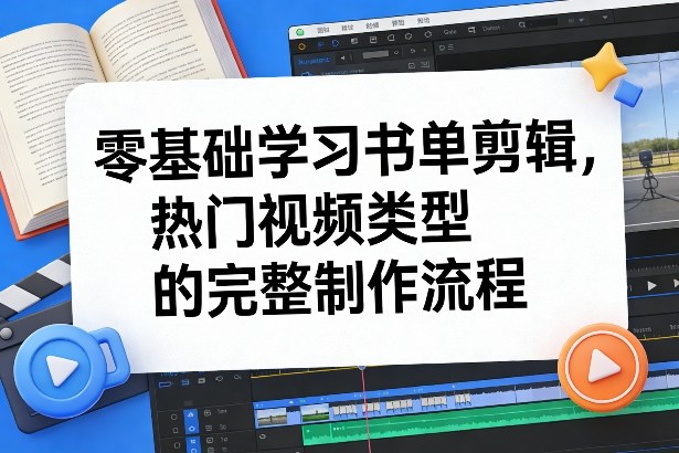 零基础学习书单剪辑，热门视频类型的完整制作流程(更新2026)-九九网创