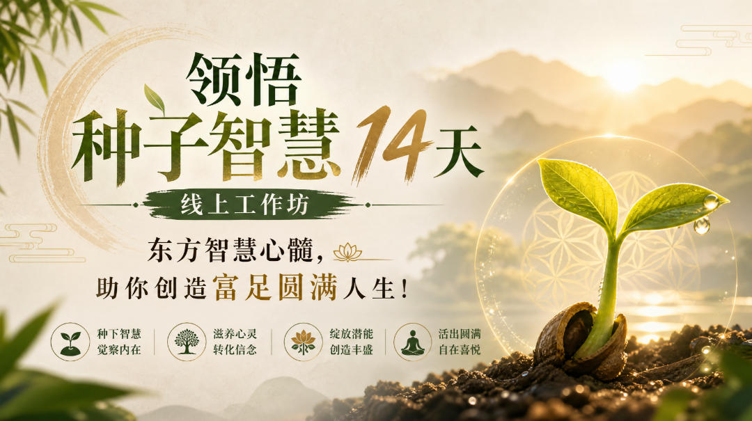 鹿大米领悟种子智慧14天线上工作坊，东方智慧心髓，助你创造富足圆满人生！-九九网创