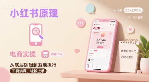 小红书原理以及详细实操流程，小红书电商教程-九九网创