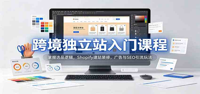 跨境独立站入门课程：掌握选品逻辑，Shopify建站装修，广告与SEO引流玩法-九九网创