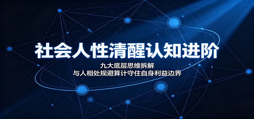 社会人性清醒认知进阶：九大底层思维拆解，与人相处规避算计守住自身利益边界-九九网创