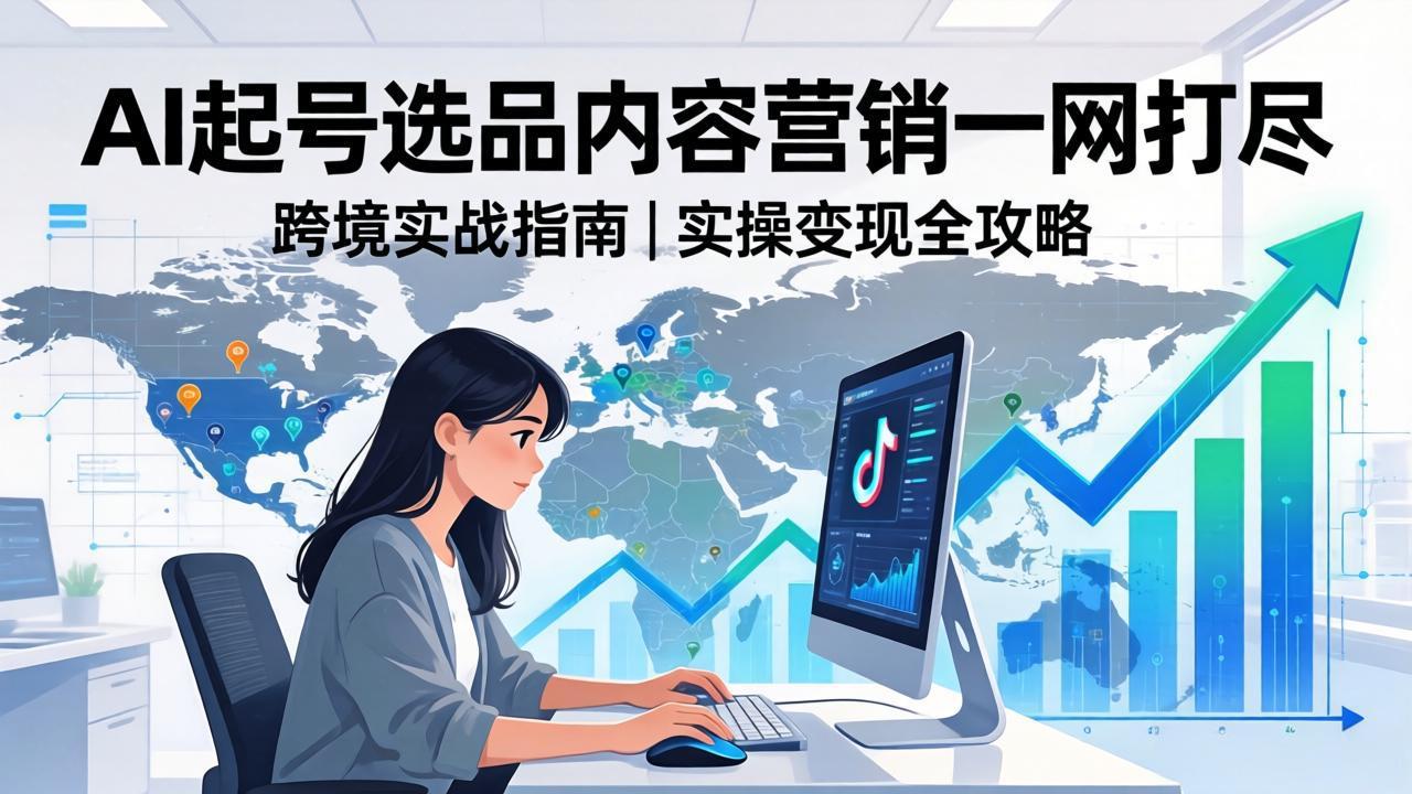 2026 TikTok 跨境AI实操:从零基础到变现全流程,AI起号选品内容营销一网打尽-九九网创