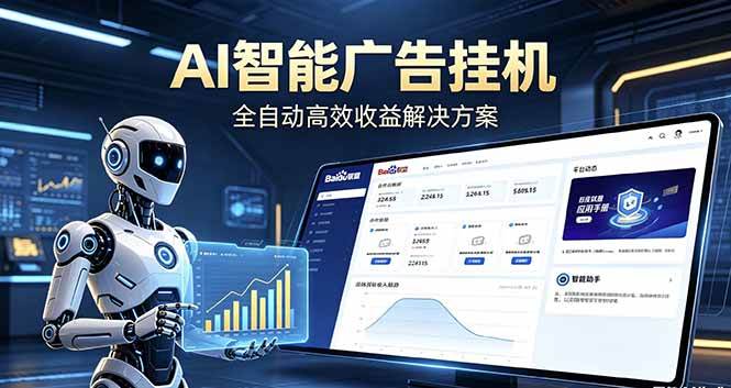(18661期)Ai智能广告挂机 别再瞎折腾了!这个全自动挂机项目,新手当天见钱,告别频繁换项目的烦恼-九九网创