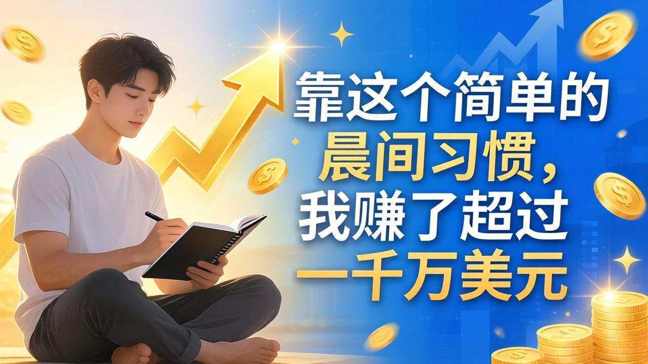 付费文章:靠这个简单的晨间习惯,我赚了超过一千万美元-九九网创