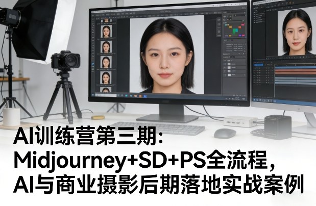 AI训练营第三期：Midjourney+SD+PS全流程，AI与商业摄影后期落地实战案例-九九网创