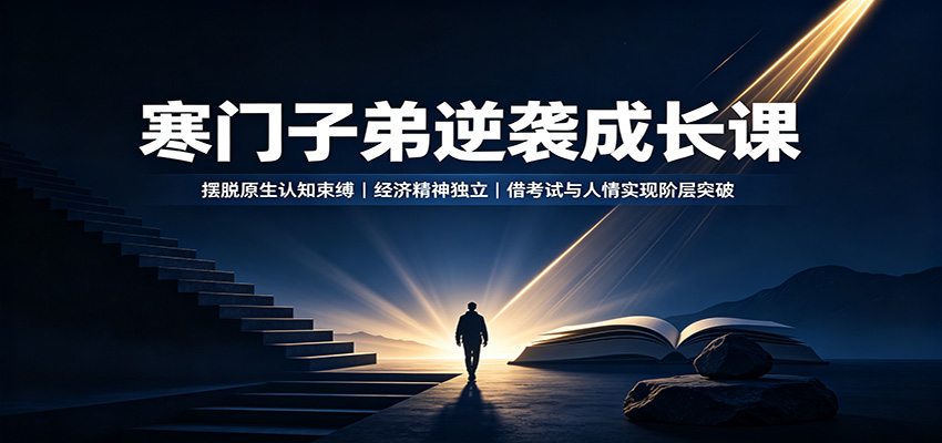 寒门子弟逆袭成长课：摆脱原生认知束缚，经济精神独立，借考试与人情实现阶层突破-九九网创