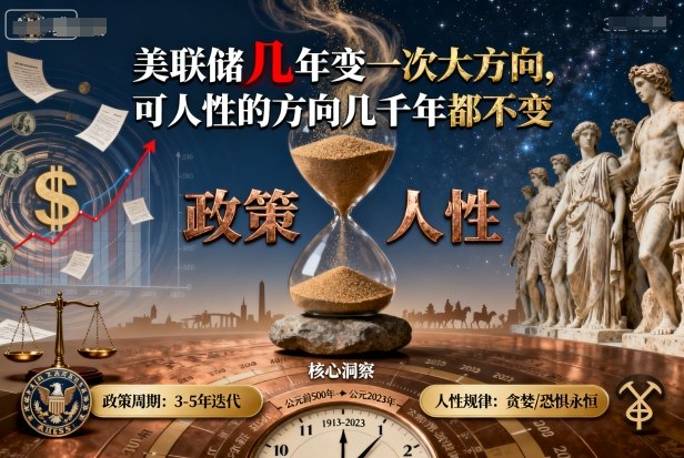 付费文章：美联储几年变一次大方向，可人性的方向几千年都不变-九九网创