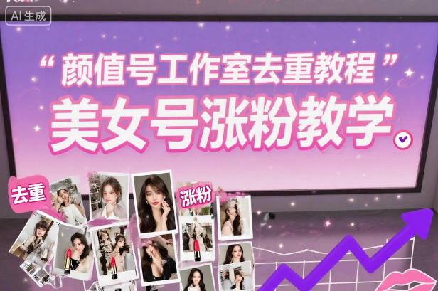 颜值号工作室去重教程,美女号涨粉教学-九九网创