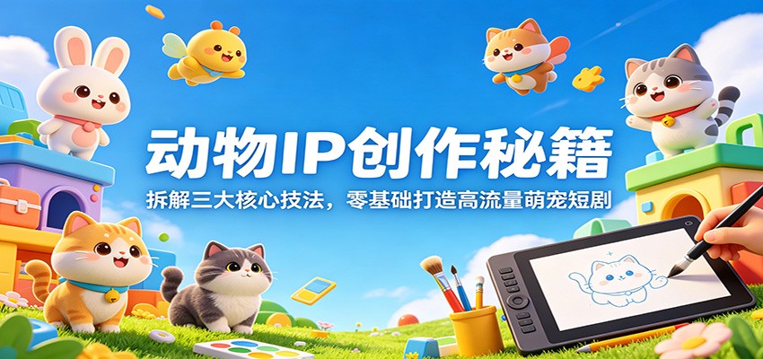 动物IP创作秘籍：拆解三大核心技法，零基础打造高流量萌宠短剧-九九网创