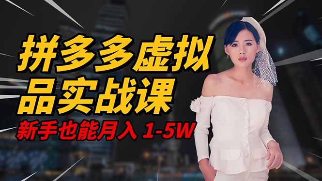 2025 拼多多虚拟品系统实战课，轻资产项目，可矩阵开工作室，新手也能…-九九网创
