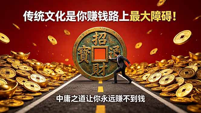 （18872期）付费文章：传统文化是你赚钱路上最大障碍！中庸之道让你永远赚不到钱-九九网创