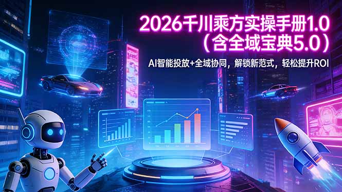 2026 千川乘方实操手册 1.0(含全域宝典 5.0-九九网创