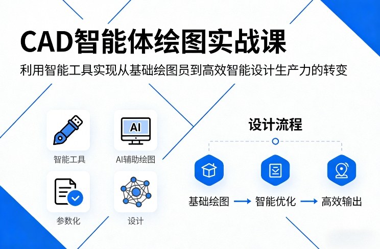 CAD智能体绘图实战课，利用智能工具，实现从基础绘图员到高效智能设计生产力的转变-九九网创