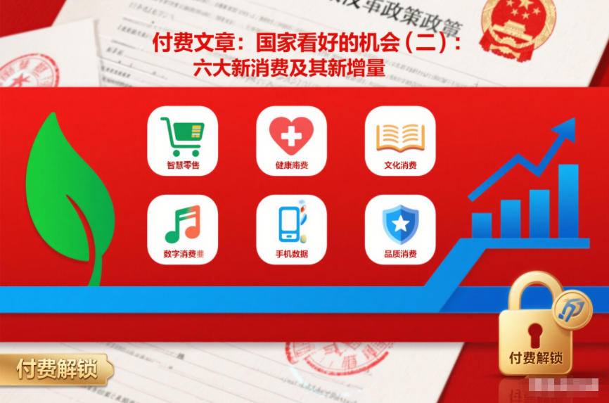 付费文章：国家看好的机会(二)：六大新消费及其新增量-九九网创