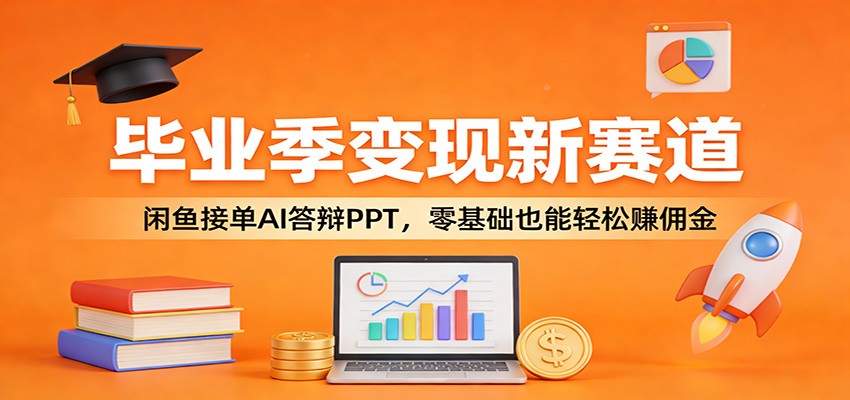 毕业季变现新赛道：闲鱼接单AI答辩PPT，零基础也能轻松赚佣金-九九网创