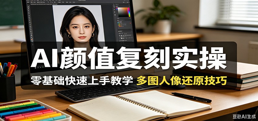 AI颜值复刻实操，零基础快速上手教学，多图人像还原技巧-九九网创