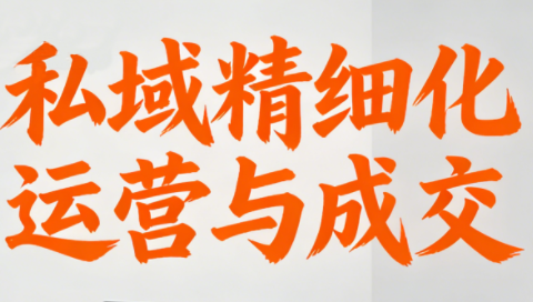 楚老师·私域精细化运营与成交-九九网创