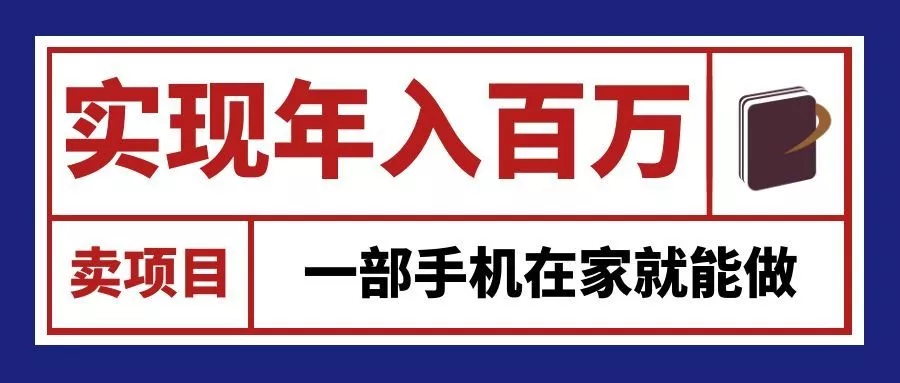 通过网创平台“卖项目”实现年入百万，一部手机在家就能做！-九九网创