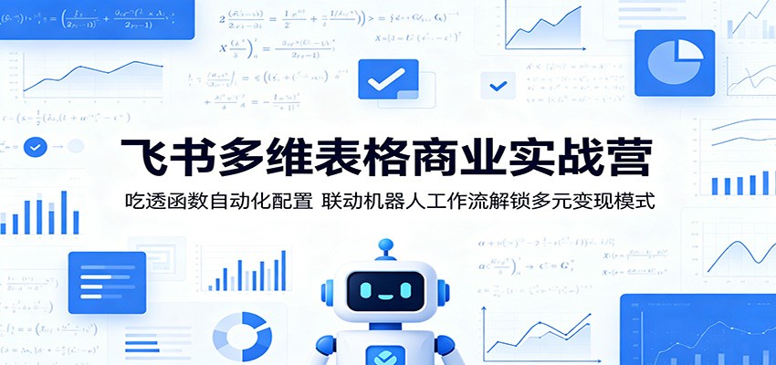飞书多维表格商业实战营：吃透函数自动化配置，联动机器人工作流解锁多元变现模式-九九网创