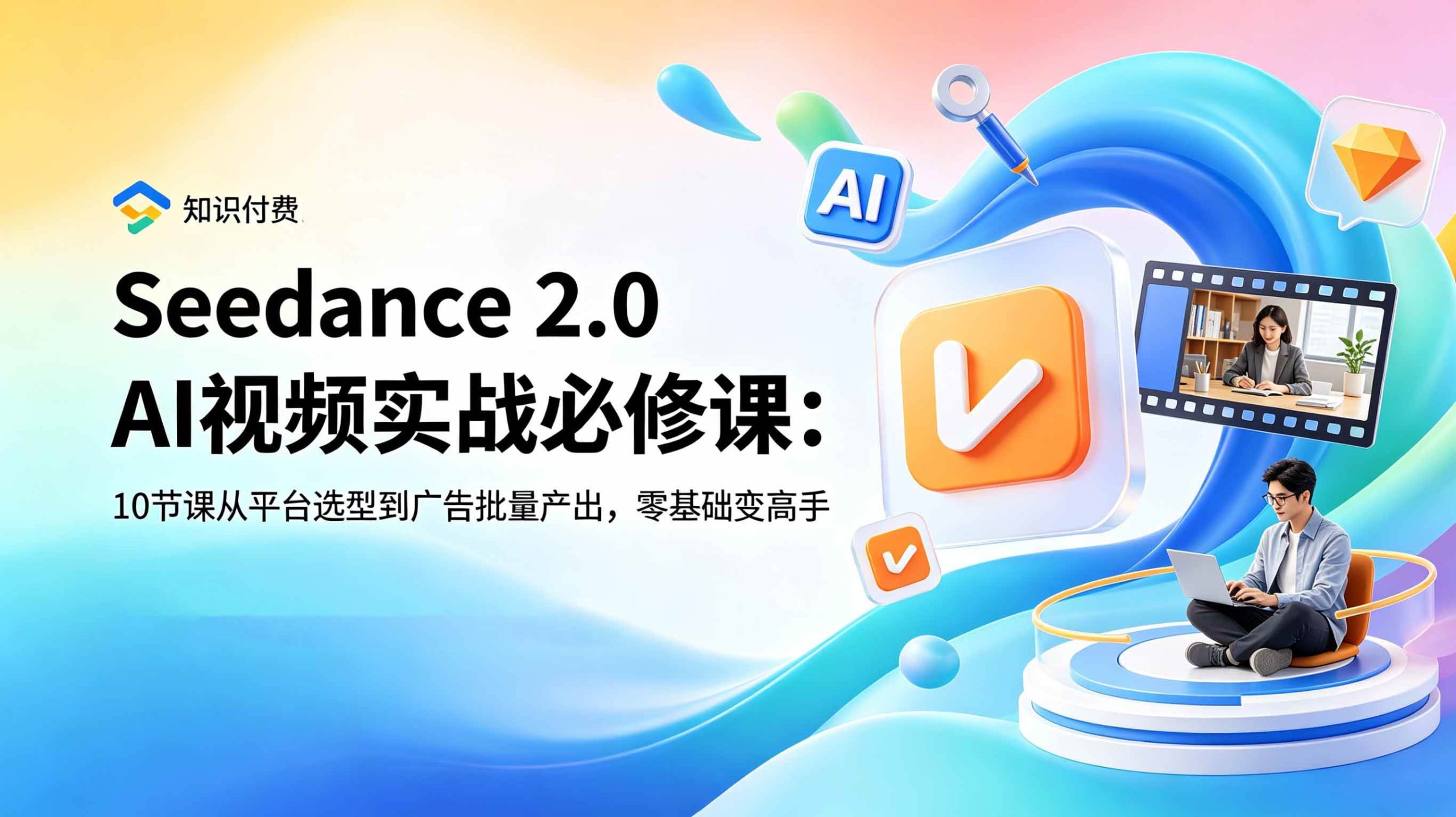（18998期）Seedance 2.0 AI视频实战必修课：10节课从平台选型到广告批量产出，零基础变高手-九九网创