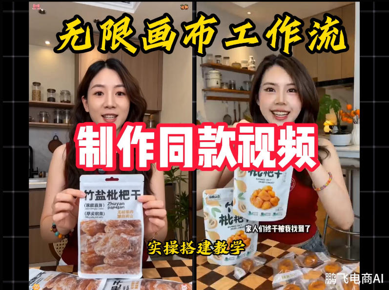 无限画布工作流一键复刻爆款带货视频，实操搭建，操作简单-九九网创