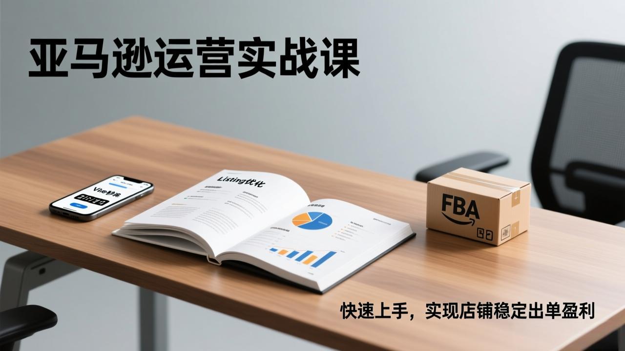 亚马逊运营实战课，Listing优化、Vine秒杀、FBA发货，快速上手，实现店铺稳定出单盈利-九九网创