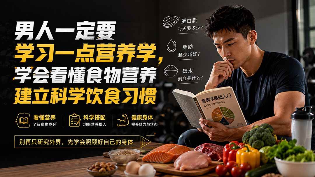 （20055期）付费文章：男人一定要学习一点营养学，学会看懂食物营养建立科学饮食习惯-九九网创