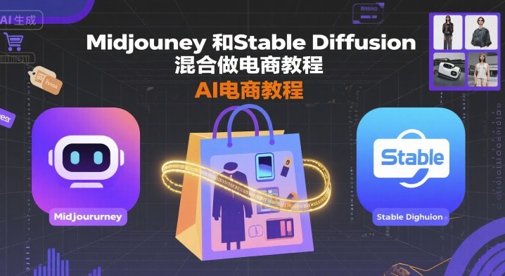 Midjourney和Stable Diffusion混合做电商教程-ai电商教程-九九网创