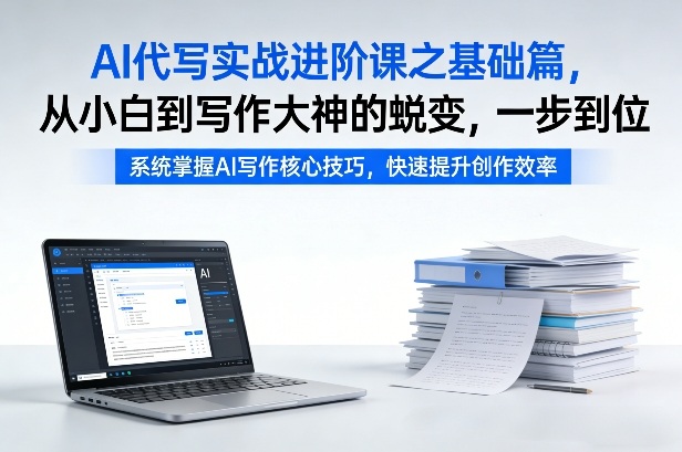 AI代写实战进阶课之基础篇，从小白到写作大神的蜕变，一步到位【揭秘】-九九网创