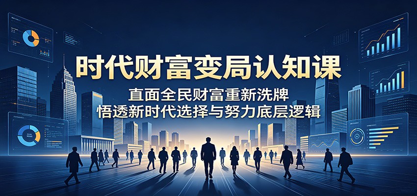 时代财富变局认知课:直面全民财富重新洗牌,悟透新时代选择与努力底层逻辑-九九网创