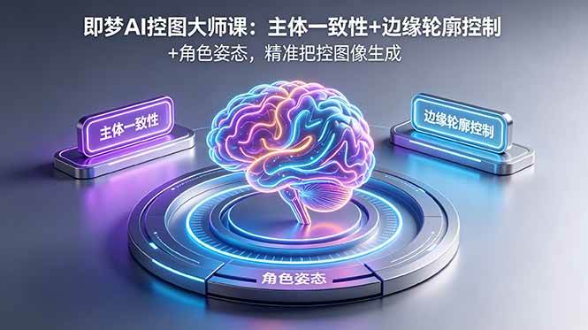 (18619期)即梦AI控图大师课:主体一致性+边缘轮廓控制+角色姿态,精准把控图像生成-九九网创